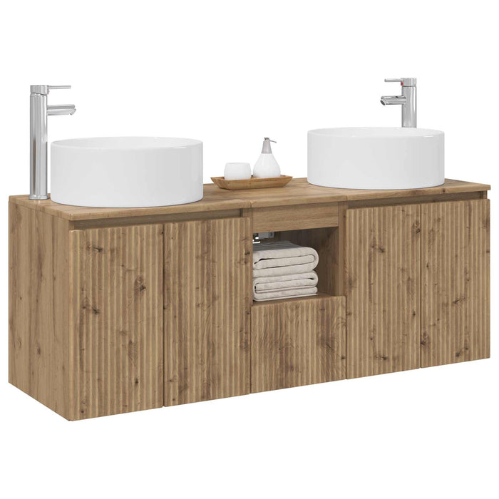 Set dulap baie 3 buc. Stejar Artizanal 49,5 x 44,5 x 65,5 cm WALTI