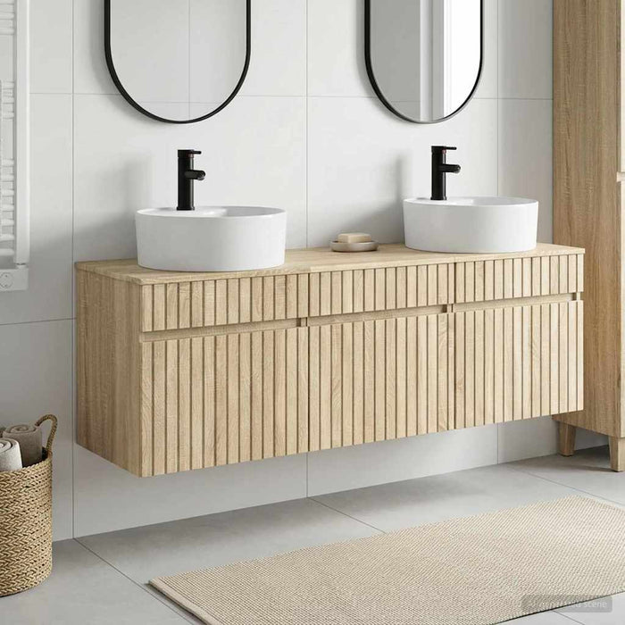 Set dulap baie 3 buc. Stejar Sonoma 49 x 44,5 x 65 cm WALTI