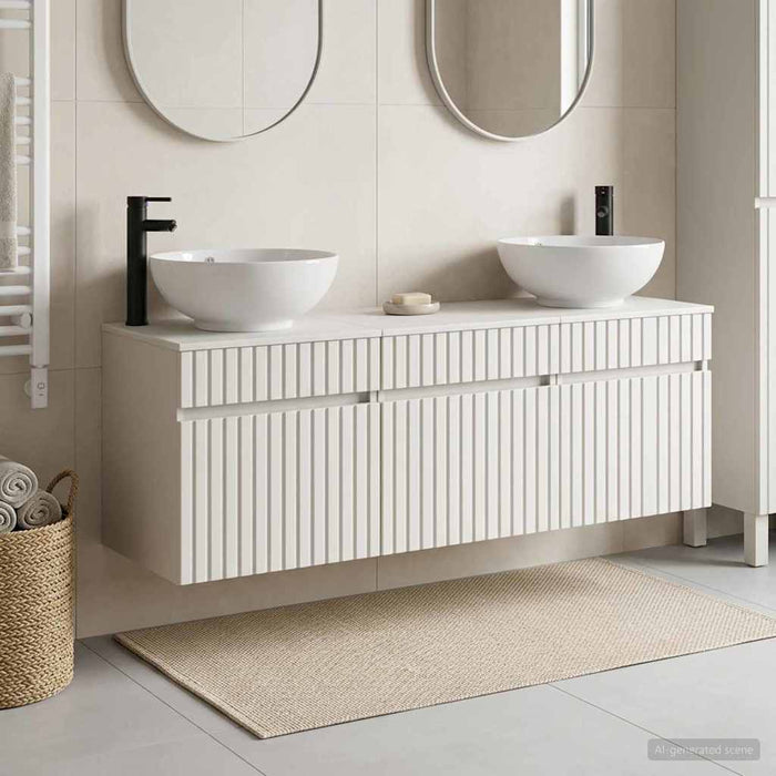 Set dulap baie 3 buc. Alb 49 x 44,5 x 66,5 cm Lemn prelucrat WALTI