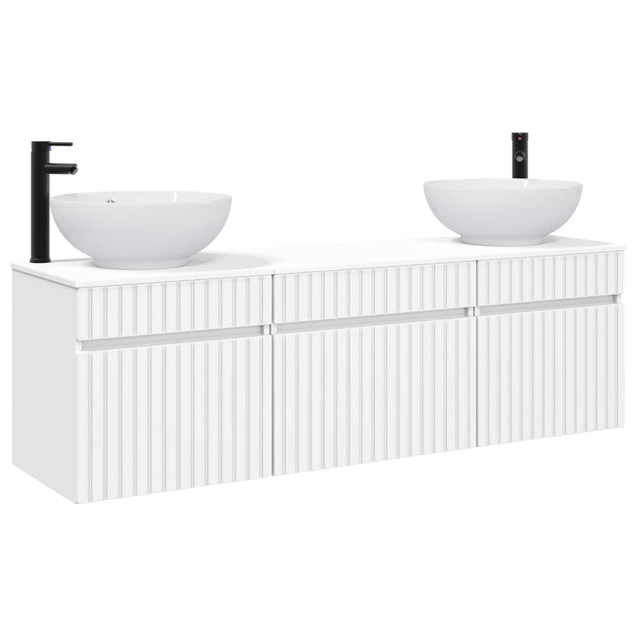 Set dulap baie 3 buc. Alb 49 x 44,5 x 66,5 cm Lemn prelucrat WALTI