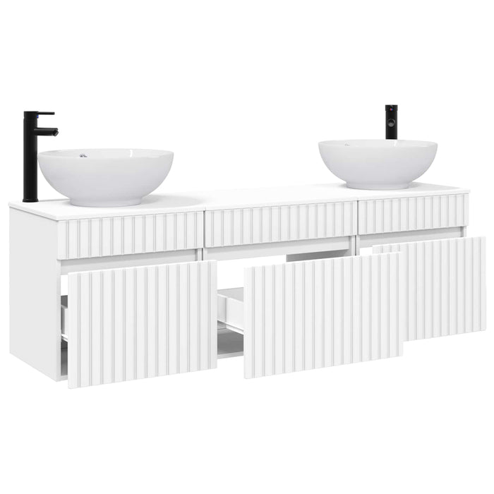 Set dulap baie 3 buc. Alb 49 x 44,5 x 66,5 cm Lemn prelucrat WALTI