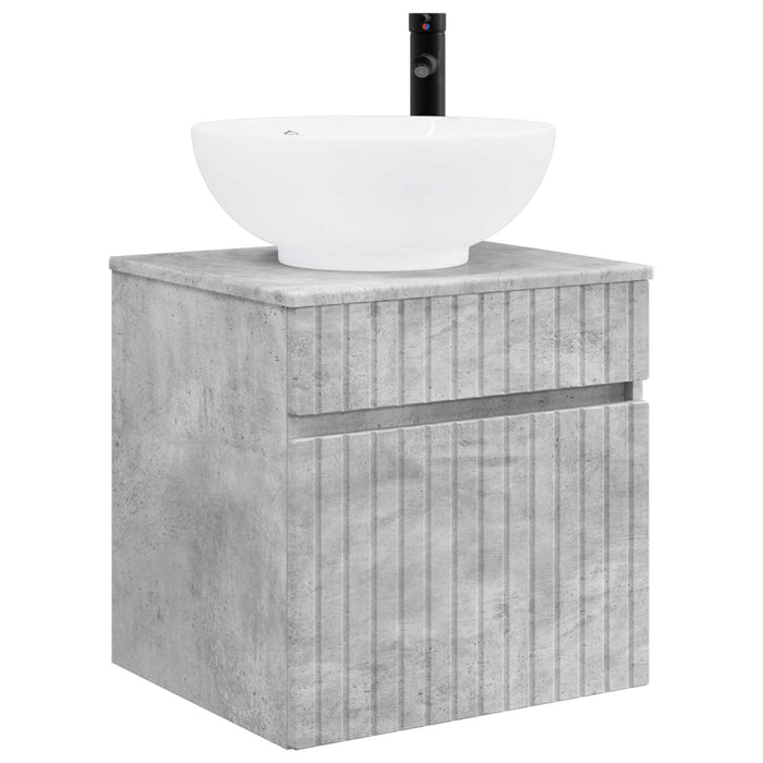 Set dulap baie 3 buc. Gri Beton 49 x 44,5 x 66,5 cm WALTI