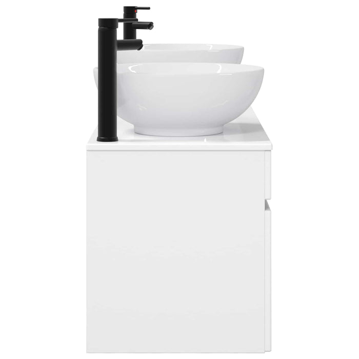 Set dulap baie 3 buc. Alb foarte lucios 49 x 44,5 x 66,5 cm WALTI