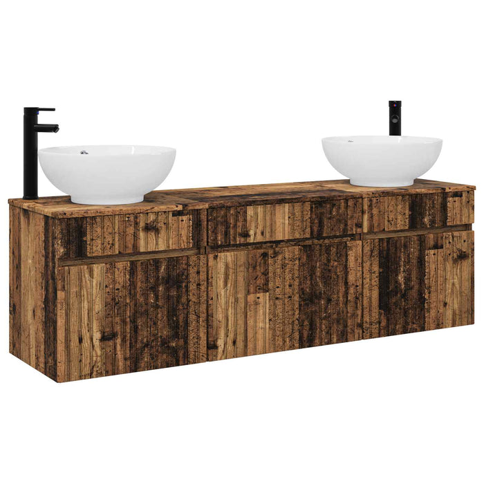 Set dulap baie 3 buc. Lemn vechi 49 x 44,5 x 66,5 cm WALTI