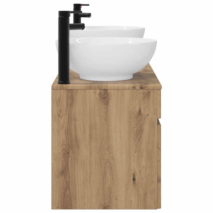 Set dulap baie 3 buc. Stejar Artizanal 49 x 44,5 x 66,5 cm WALTI