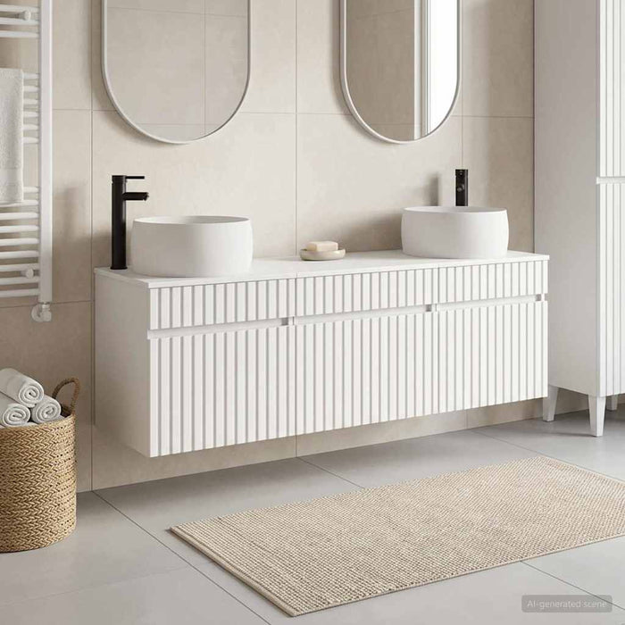 Set dulap baie 3 buc. Alb 49 x 44,5 x 66 cm Lemn prelucrat WALTI