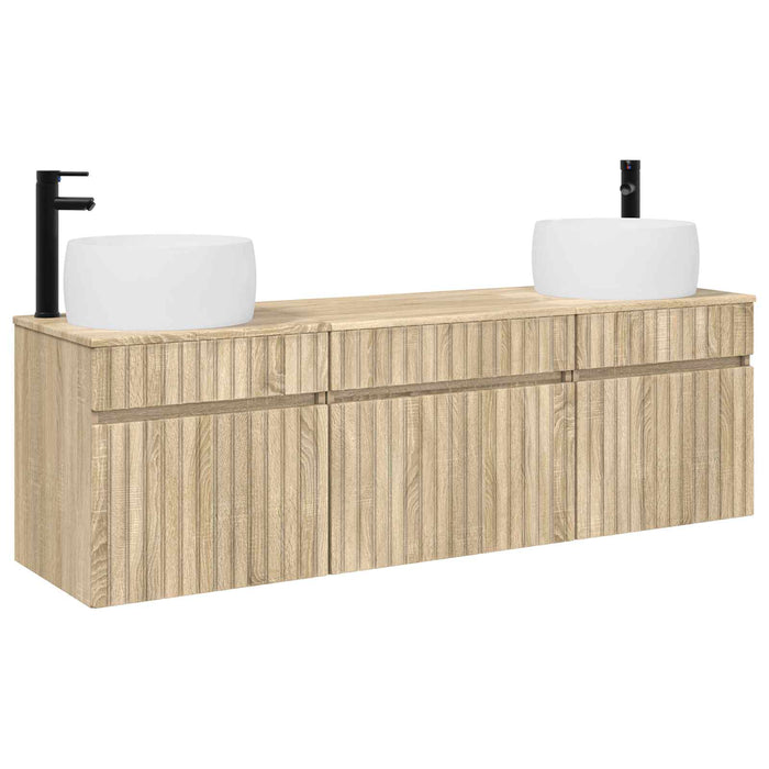 Set dulap baie 3 buc. Stejar Sonoma 49 x 44,5 x 66 cm WALTI