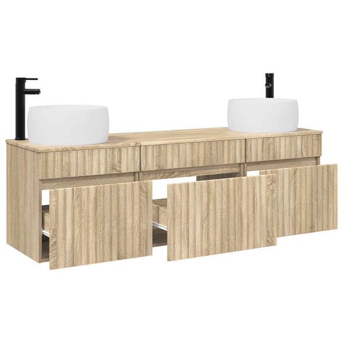 Set dulap baie 3 buc. Stejar Sonoma 49 x 44,5 x 66 cm WALTI