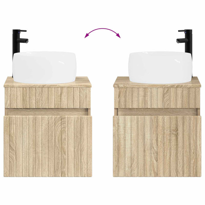 Set dulap baie 3 buc. Stejar Sonoma 49 x 44,5 x 66 cm WALTI