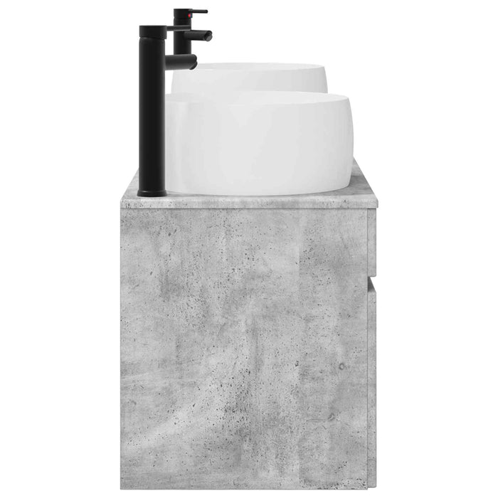 Set dulap baie 3 buc. Gri Beton 49 x 44,5 x 66 cm WALTI