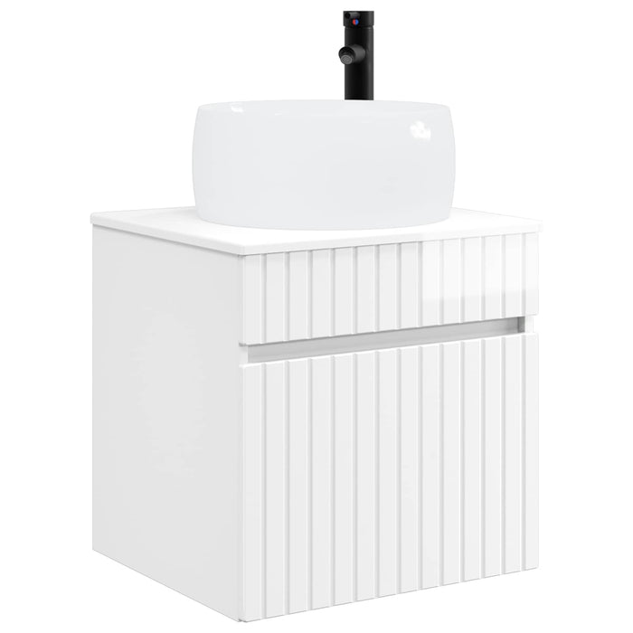 Set dulap baie 3 buc. Alb foarte lucios 49 x 44,5 x 66 cm WALTI