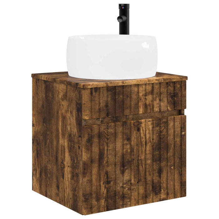 Set dulap baie 3 buc. Stejar fumuriu 49 x 44,5 x 66 cm WALTI