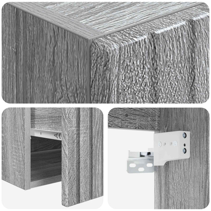 Set dulap baie 3 buc. Sonoma gri 49 x 44,5 x 66 cm WALTI