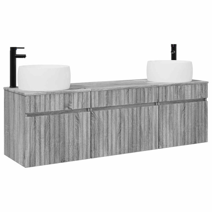 Set dulap baie 3 buc. Sonoma gri 49 x 44,5 x 66 cm WALTI