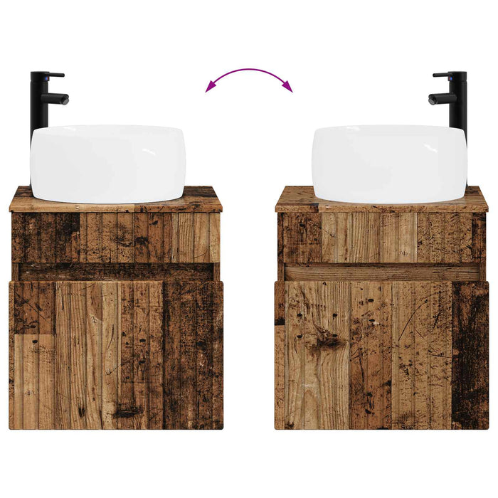Set dulap baie 3 buc. Lemn vechi 49 x 44,5 x 66 cm WALTI