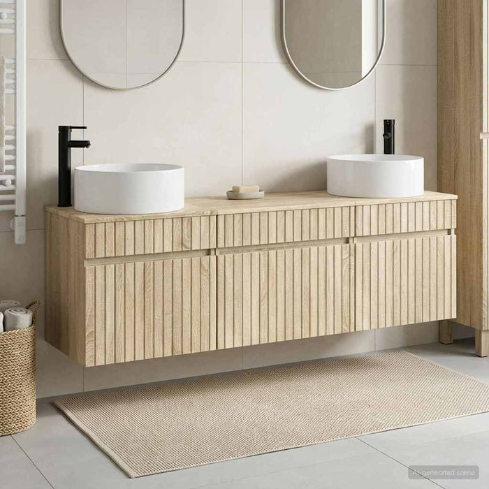 Set dulap baie 3 buc. Stejar Sonoma 49 x 44,5 x 65,5 cm WALTI
