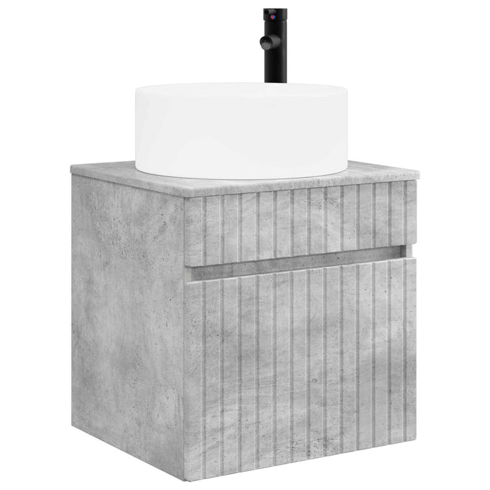 Set dulap baie 3 buc. Gri Beton 49 x 44,5 x 65,5 cm WALTI