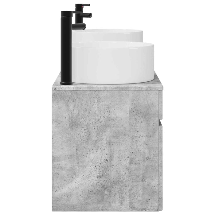Set dulap baie 3 buc. Gri Beton 49 x 44,5 x 65,5 cm WALTI