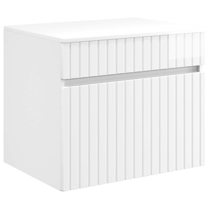 Set dulap baie 3 buc. Alb foarte lucios 49 x 44,5 x 65,5 cm WALTI