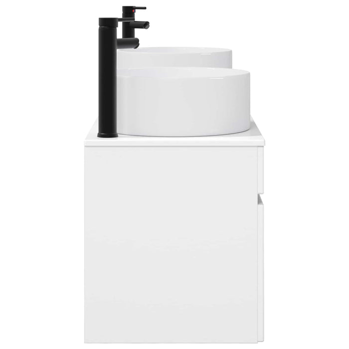 Set dulap baie 3 buc. Alb foarte lucios 49 x 44,5 x 65,5 cm WALTI