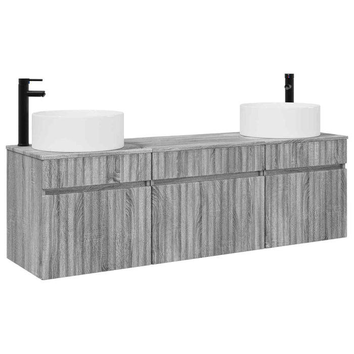 Set dulap baie 3 buc. Sonoma gri 49 x 44,5 x 65,5 cm WALTI