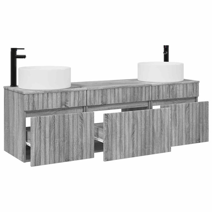 Set dulap baie 3 buc. Sonoma gri 49 x 44,5 x 65,5 cm WALTI