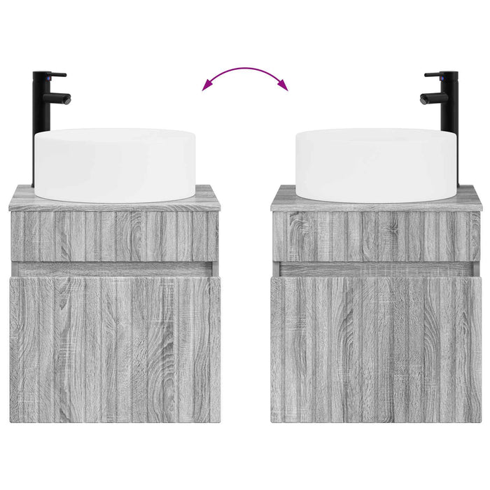 Set dulap baie 3 buc. Sonoma gri 49 x 44,5 x 65,5 cm WALTI