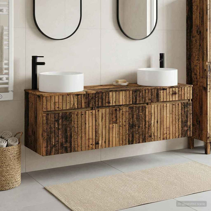 Set dulap baie 3 buc. Lemn vechi 49 x 44,5 x 65,5 cm WALTI