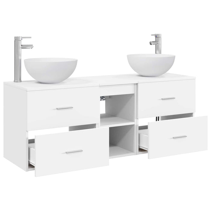 Set dulap baie 3 buc. Alb 49,5 x 35 x 63 cm Lemn prelucrat WALTI
