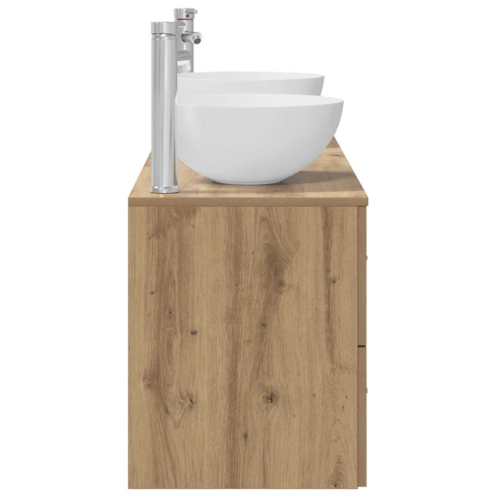 Set dulap baie 3 buc. Stejar Artizanal 49,5 x 35 x 63 cm WALTI