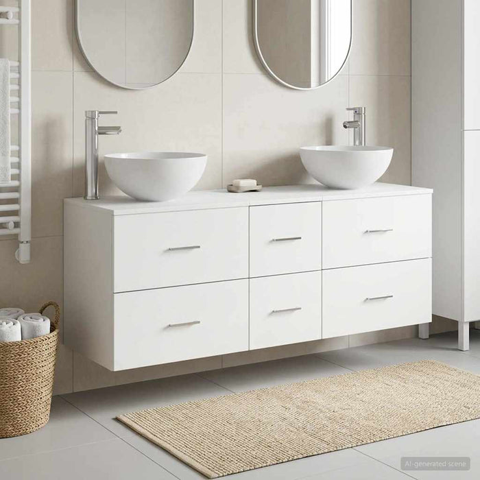 Set dulap baie 3 buc. Alb 49,5 x 35 x 63 cm Lemn prelucrat WALTI