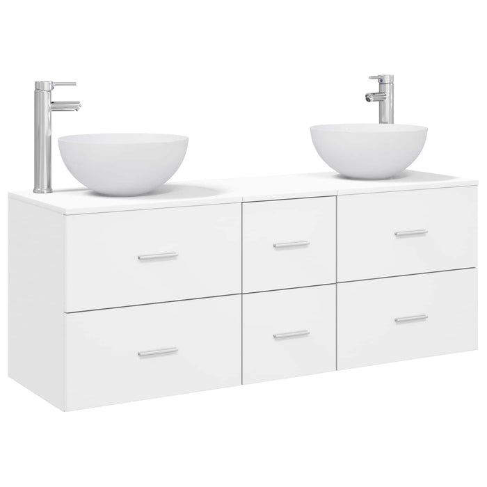 Set dulap baie 3 buc. Alb 49,5 x 35 x 63 cm Lemn prelucrat WALTI