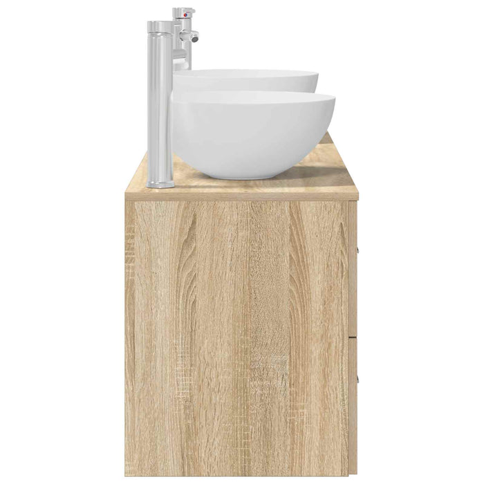 Set dulap baie 3 buc. Stejar Sonoma 49,5 x 41 x 64,5 cm WALTI