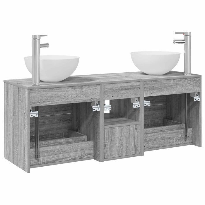 Set dulap baie 3 buc. Sonoma gri 49,5 x 41 x 64,5 cm WALTI