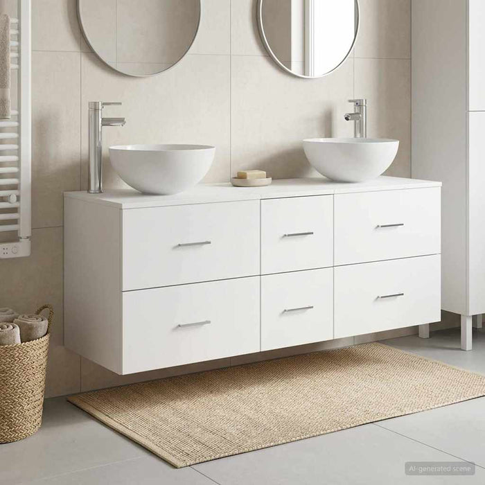 Set dulap baie 3 buc. Alb 49,5 x 41 x 64,5 cm Lemn prelucrat WALTI