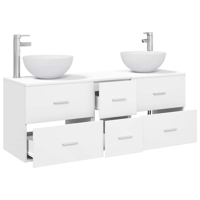 Set dulap baie 3 buc. Alb 49,5 x 41 x 64,5 cm Lemn prelucrat WALTI