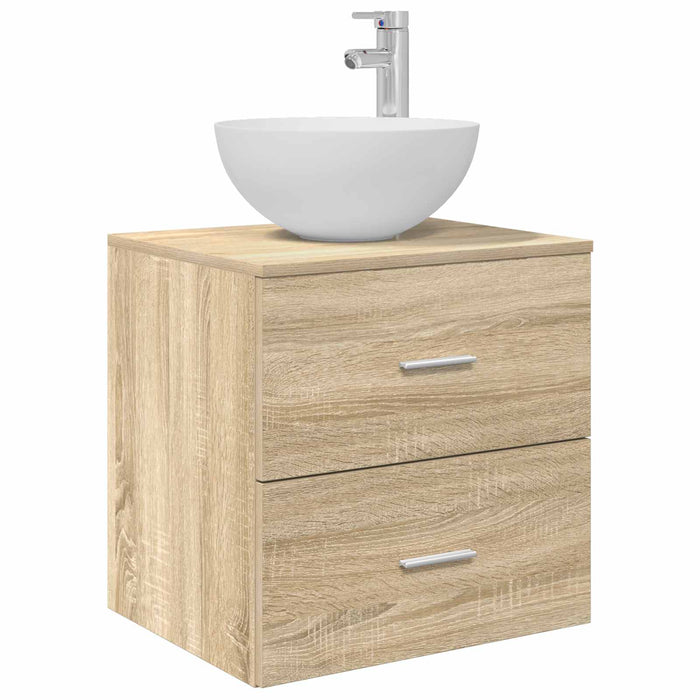 Set dulap baie 3 buc. Stejar Sonoma 49,5 x 41 x 64,5 cm WALTI