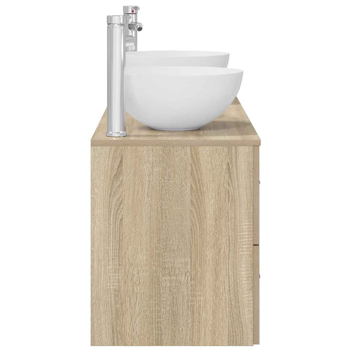 Set dulap baie 3 buc. Stejar Sonoma 49,5 x 41 x 64,5 cm WALTI
