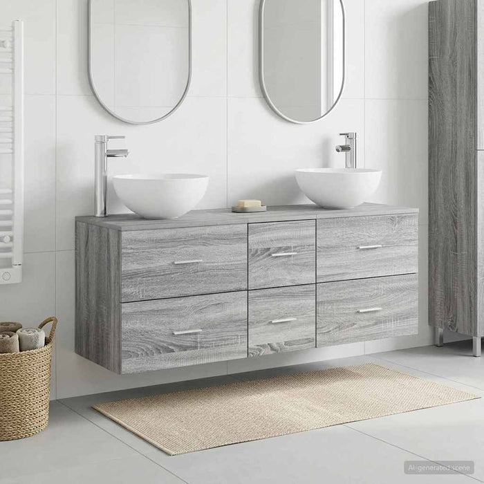 Set dulap baie 3 buc. Sonoma gri 49,5 x 41 x 64,5 cm WALTI