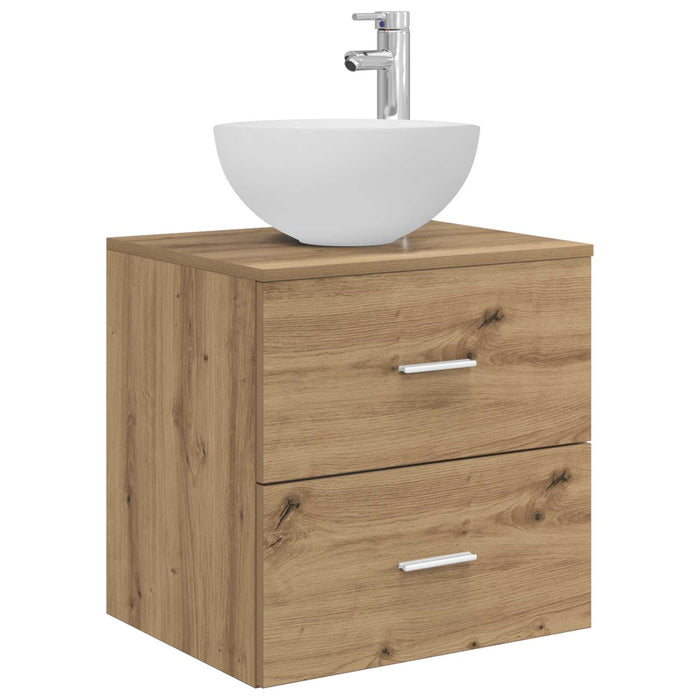 Set dulap baie 3 buc. Stejar Artizanal 49,5 x 41 x 64,5 cm WALTI