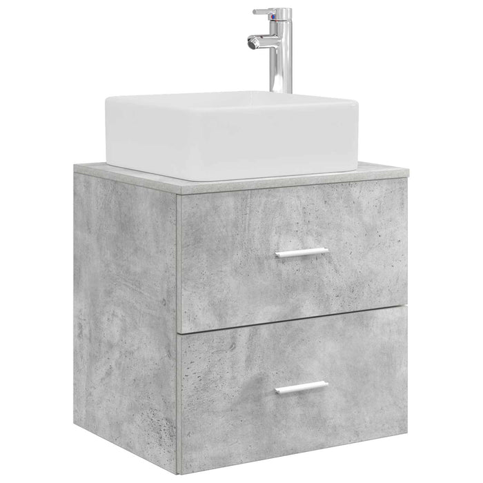 Set dulap baie 3 buc. Gri Beton 49,5 x 41 x 63 cm WALTI