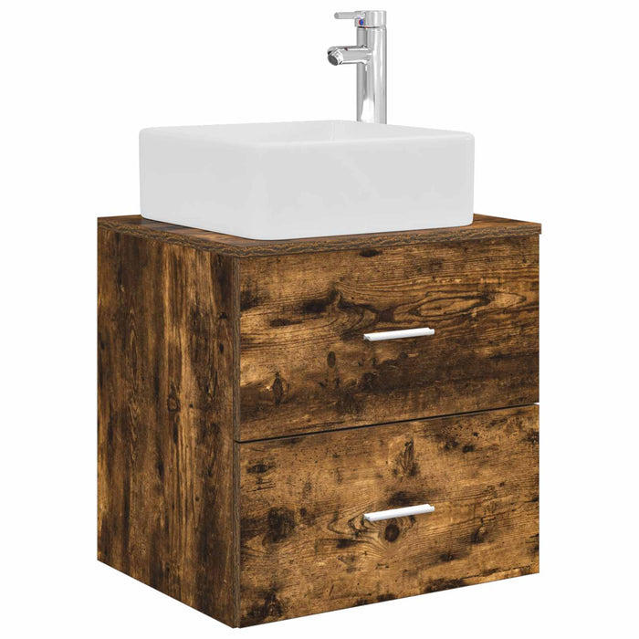 Set dulap baie 3 buc. Stejar fumuriu 49,5 x 41 x 63 cm WALTI