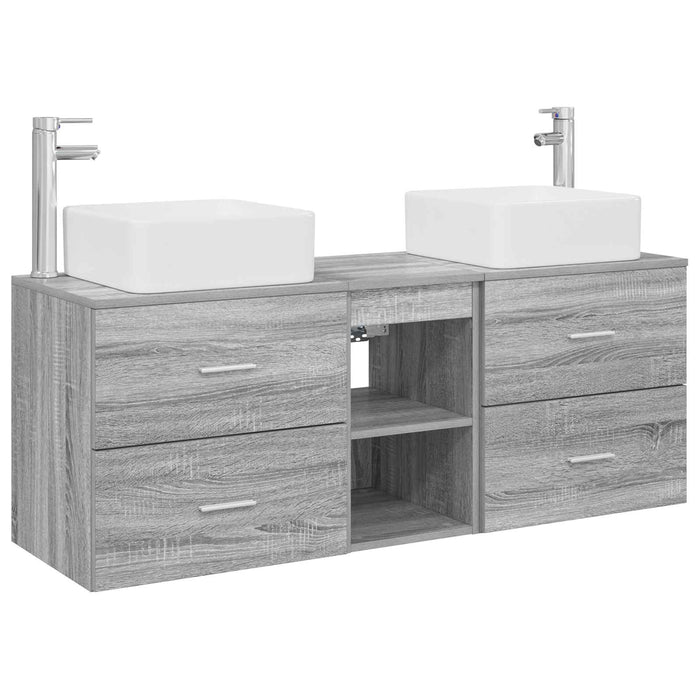 Set dulap baie 3 buc. Sonoma gri 49,5 x 41 x 63 cm WALTI