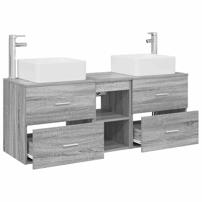 Set dulap baie 3 buc. Sonoma gri 49,5 x 41 x 63 cm WALTI