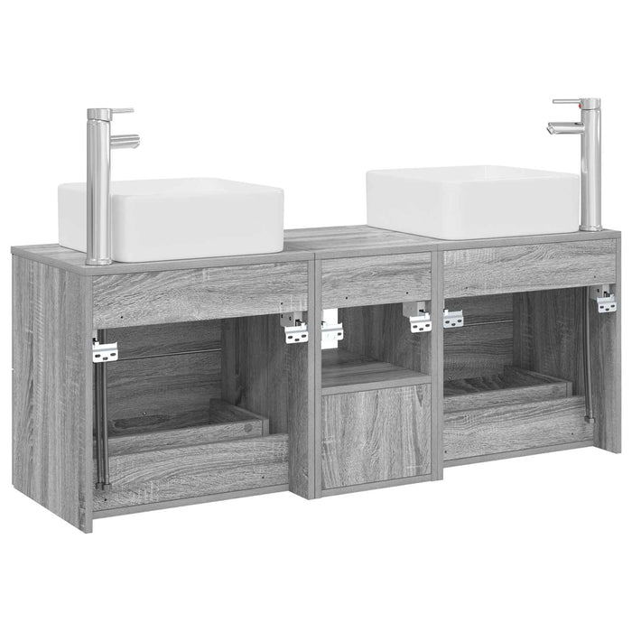 Set dulap baie 3 buc. Sonoma gri 49,5 x 41 x 63 cm WALTI