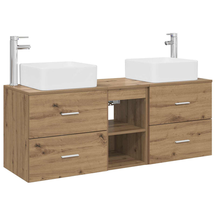 Set dulap baie 3 buc. Stejar Artizanal 49,5 x 41 x 63 cm WALTI