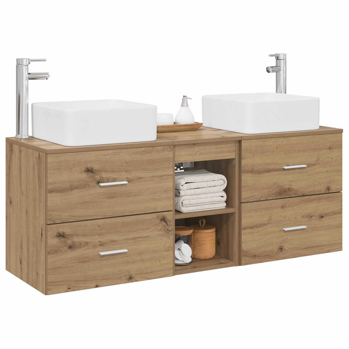 Set dulap baie 3 buc. Stejar Artizanal 49,5 x 41 x 63 cm WALTI