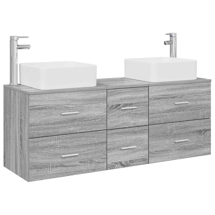 Set dulap baie 3 buc. Sonoma gri 49,5 x 41 x 63 cm WALTI