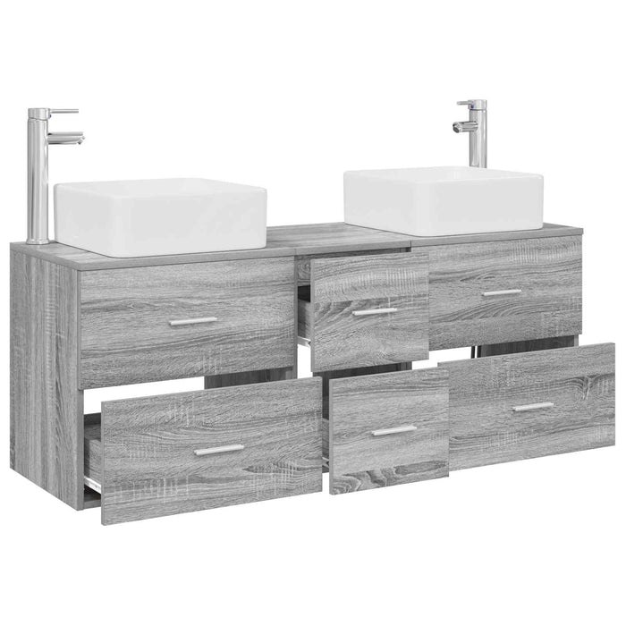 Set dulap baie 3 buc. Sonoma gri 49,5 x 41 x 63 cm WALTI