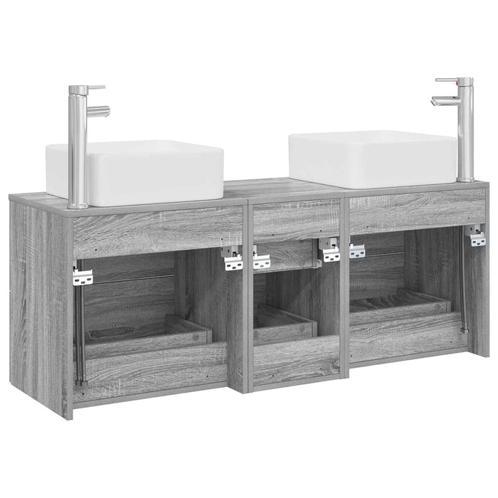 Set dulap baie 3 buc. Sonoma gri 49,5 x 41 x 63 cm WALTI